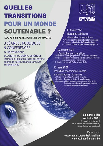 Cours interdisciplinaire : Quelles transitions pour un monde soutenable ?