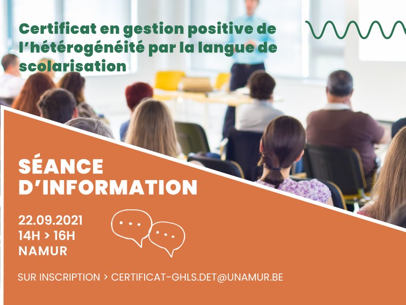 Séance d'information - Certificat en gestion de l'hétérogénéité positive par la langue de scolarisation