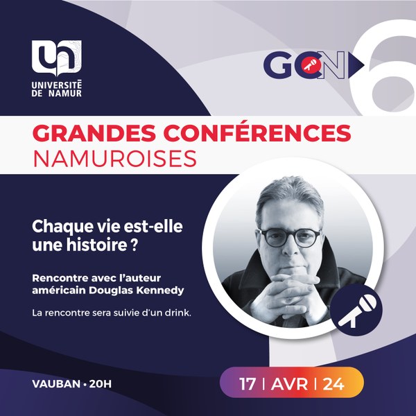 Grandes Conférences Namuroises (GCN)| Rencontre littéraire avec Douglas Kennedy