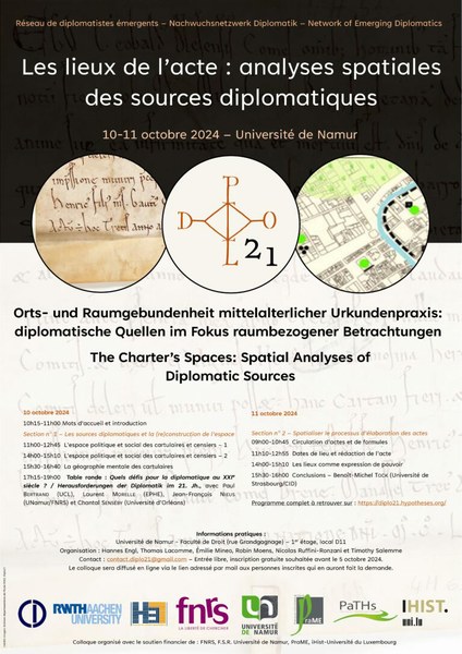 Colloque – Les lieux de l’acte : analyses spatiales des sources diplomatiques