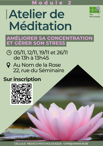 La méditation pour améliorer sa concentration et sa gestion du stress. Invitez vos étudiants.