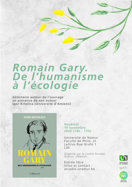 Séminaire - Romain Gary : de l'humanisme à l'écologie