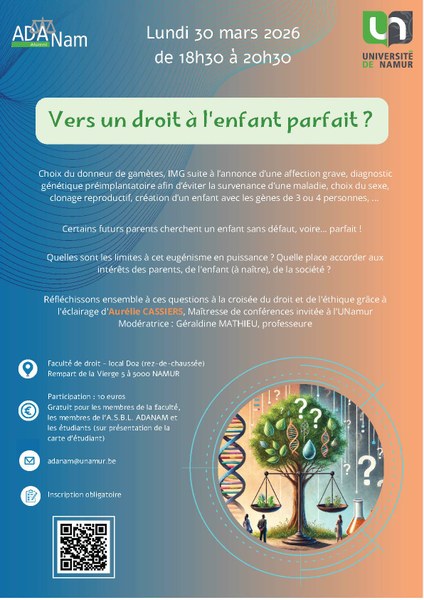 Conférence - Vers un droit à l'enfant parfait ?