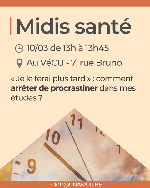 Arrêter de procrastiner n'est pas toujours facile chez les étudiants, Le Midi santé fournit quelques astuces ! 