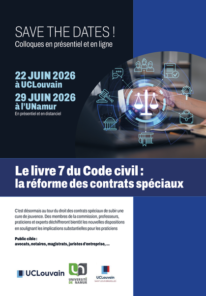 Colloque : le Livre 7 du Code civil