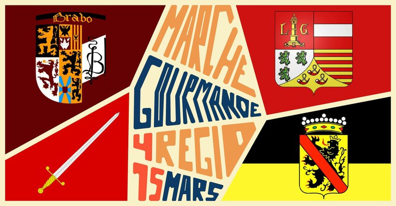 Marche gourmande des 4 Régionales : La Namuroise, la Liégeoise, la Brabo et la Chimacienne (40e anniversaire 🎂)