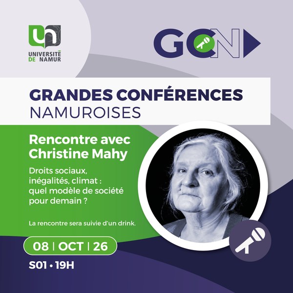 Grandes Conférences Namuroises (GCN) | Rencontre avec Christine Mahy