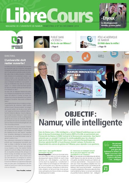 Le dernier numéro du magazine de l'UNamur est en ligne!