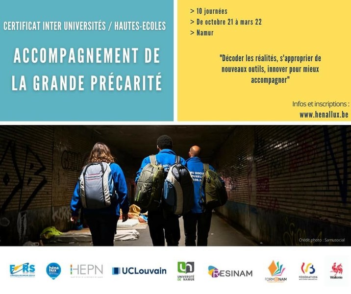 Certificat en accompagnement de la grande précarité : les inscriptions sont ouvertes !