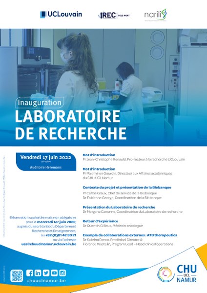 Un nouveau laboratoire de recherche translationnelle au CHU UCL Namur-site Godinne