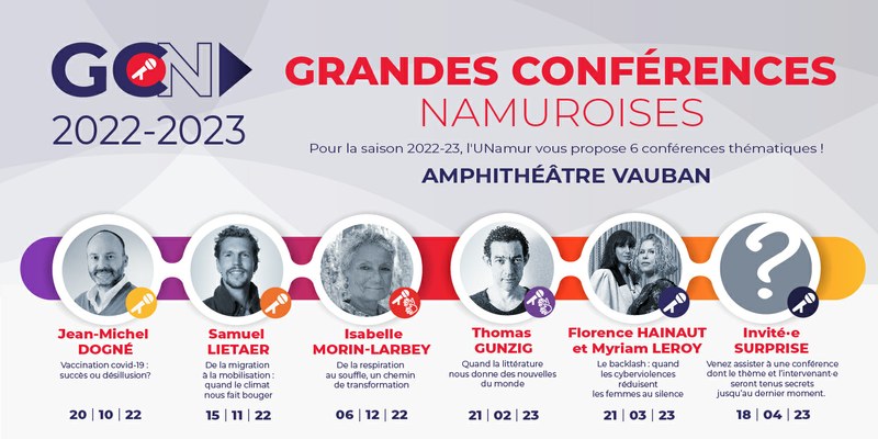 Les Grandes Conférences Namuroises | Saison 2022-2023