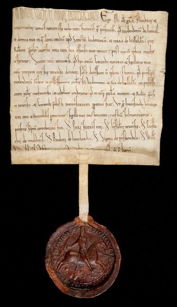 Le Centre PraME de l’UNamur contribue à la restitution d’une charte scellée de 1176